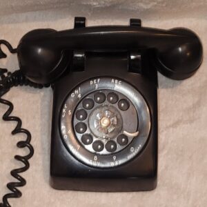 Bell System Western Electric Co. 5302G Black Desk Set Telephone with F1 Handset