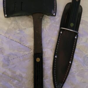 57_8e4f612a-dd9b-418f-a96a-9eba7f850b2e.jpg RARE Vintage TOMAHAWK Knife / Hatchet / Axe Camp Fish Hunt Collect Combo Set