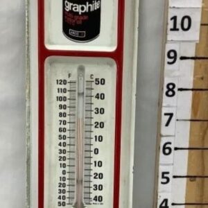 ARCO GRAPHITE MOTOR OIL ADVERTISING THERMOMETER METAL  WORKS Farm Barn Ranch