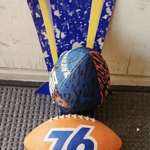 Vintage 76 Gasoline Orange Logo Promotional Sign  Football Ball Original Display