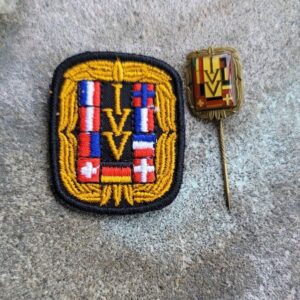 German Patch Pin IVV Internationaler Volkssportverband  Embroidered Vintage NOS