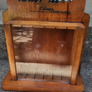 Vintage Kant Rust Makers Of COOPER Razor Blade Wood Display Advertisement