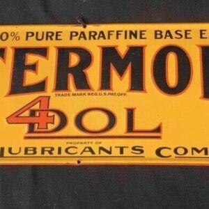 57_9d30f894-7616-41d8-9f2b-f61b0751c448.jpg Mastermobile Master Lubricants Embossed Metal Sign 7 5/8 x 29" advertising Gas