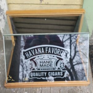 Vintage Havana Cigar Holder Display Showcase Advertising Glass