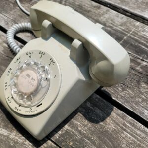 Vintage Bell System Western Electric Cream Rotary Desk Phone Cream Telephone