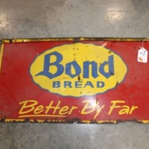 Vintage Fresh Bond Bread Embossed Sign ADVERTISING Farm Barn