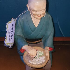 Vintage Japanese Hakata Urasaki Doll, Fishing Monger Selling, Made n Japan U-218