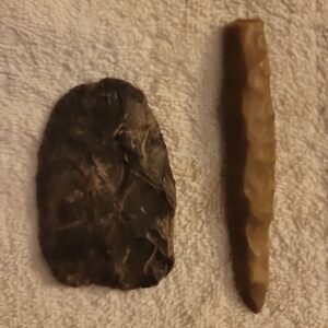 Authentic Native American artifact arrowhead Drill + knife / blade Indiana
