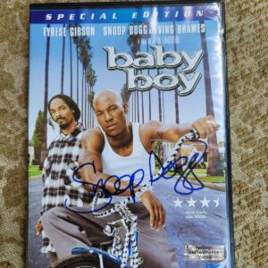 SNOOP DOGG AUTOGRAPH SIGNED BABY BOY DVD INSERT GOOD SIG BLUE PAINT PEN
