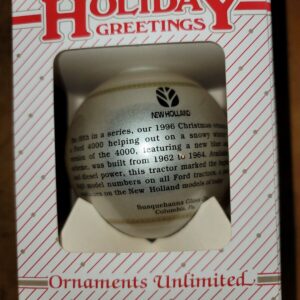 VINTAGE New Holiday Greetings 1996 New Holland Christmas Ornaments Unlimited