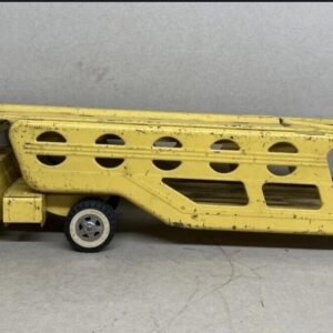 Vintage Pressed Steel Tonka Car Carrier Semi Truck Tractor Trailer Hauler
