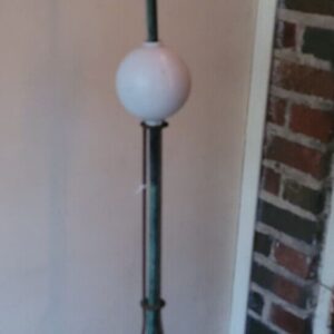 Copper Lightning Rod And White Glass Ball Copper Tip w/Stand 60"
