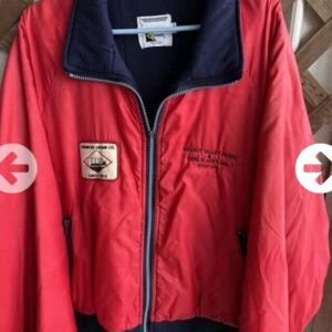 Vintage Farmers Grain Co. Seeds Jacket XXL Red Farm Farmer King Coat Indiana