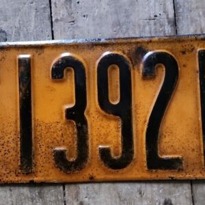 57_b6787294-44fe-48a2-ac2b-bf357cf4e608.jpg 1916 Pennsylvania License Plate Penna PA 139218 Brilliant Sign