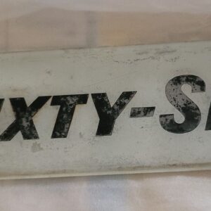 SIXTY-SIX Original Gasoline White Glass Insert Sign gas oil auto memorabilia ad