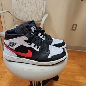 Mens Size 13 - Nike Air Jordan 1 Mid Chile Red Black White Sneakers Shoes
