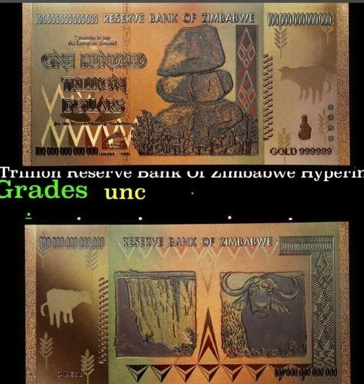 2008 Series AA Reserve Bank Of Zimbabwe 100 Trillion Note