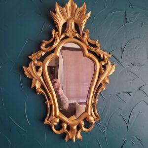 Vintage ITALIAN French GUILT WOOD MIRROR DECOR Louis