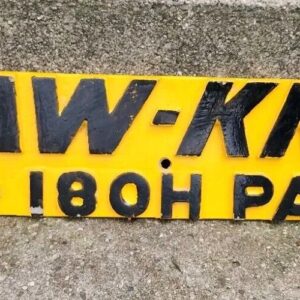 Antique Heavy Cast Iron Blaw-Knox PF-180H Paver Construction Advertising Sign