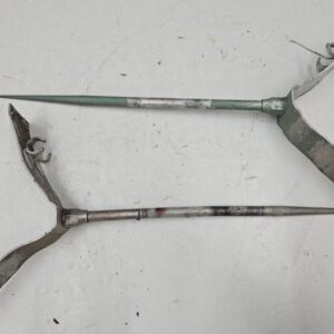 1 Vintage Metal Robbins, Lightning Rod Decor Steampunk Industrial 19"