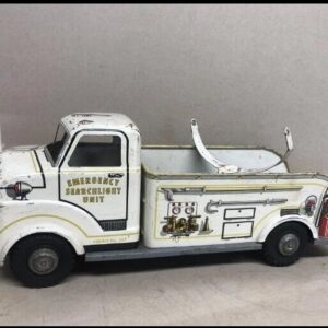 Vintage Louis Marx Emergency Searchlight Unit Pressed Steel Truck