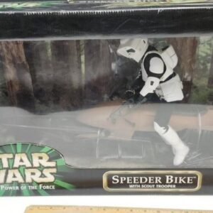 Hasbro Star Wars Power of The Force  Speeder Bike with 12 inch Scout Trooper NEW