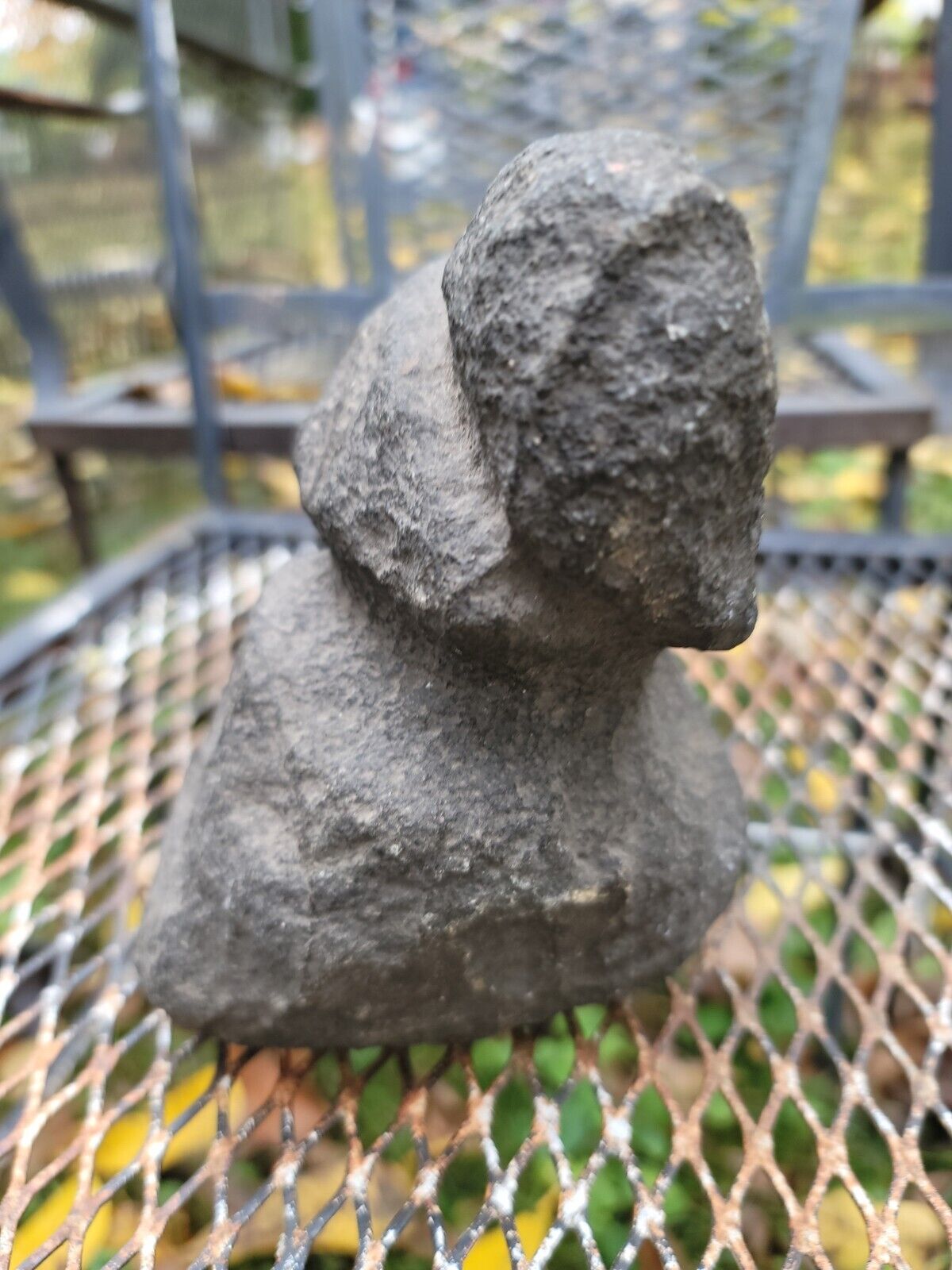 Native American Stone Grinding Stone W/ Two Grooves