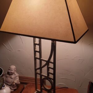 C. JERE TABLE LAMP and C. JERE  MCM SCULPTURE Brutalist Art Deco Nouveau