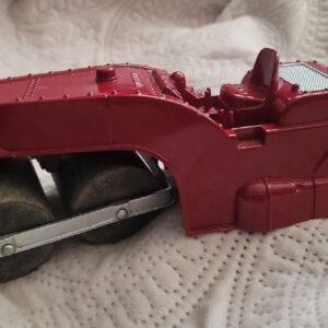 Vintage Hubley Kiddie Toy Steam Roller W/3 black wooden Rollers, Rare Find