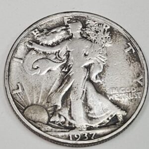1937 LIBERTY WALKING SILVER HALF DOLLAR HI GRADE U.S. MINT RARE COIN