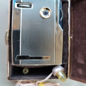 Vtg. Working Toshiba 7TP30 Radio 7 Transistor Superheterodyne Case Earbuds Box