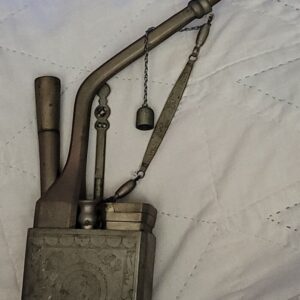 Antique Chinese Silver Water Tool Floral Engraved Signed Tools Bronze Opium