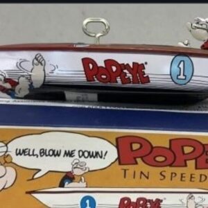 Schylling Popeye Tin Speedboat Distributed by Richard Johnson Toys - New in Box