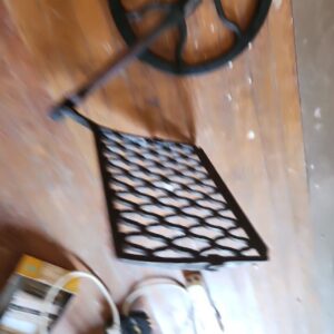 Vintage Singer Pair Cast Iron Wheel & Pedal +connector Wooden Parts From Sewing