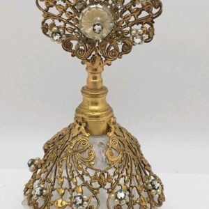 57_defc799f-181d-4c05-9b7e-b1fbb3113d90.jpg Vintage Ormolu Perfume Bottle VICTORIAN Art Nouveau Decor Deco