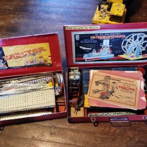 Lot of 2 GILBERT 8 1/2 ALL-ELECTRIC ERECTOR SET VINTAGE Sensational Mack Toys