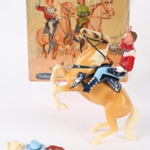 Vintage 9" Hartland Roy Rogers & Trigger Plastic Toy In Original Box Guns Hats