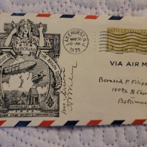 USS Akron Autographed by the 3 Survivors Super Rare Moffet Deal Wiley WW2 WW1