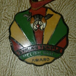 VTG Sterling Enamel Shriners Syrian Temple Melish Merit Award Medal Pendant