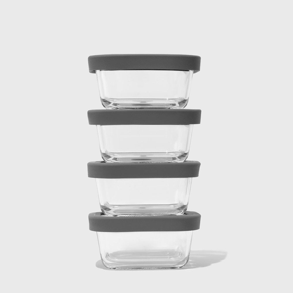Square Glass Food Storage, 4pc Offer