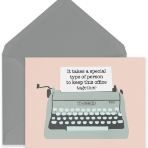 Administrative Professionals Day Greeting Card - Typewriter
