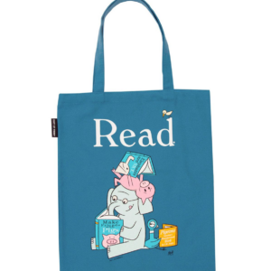 613422955.png ELEPHANT & PIGGIE Read Tote Bag