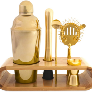 Cocktail Set with Bamboo Stand