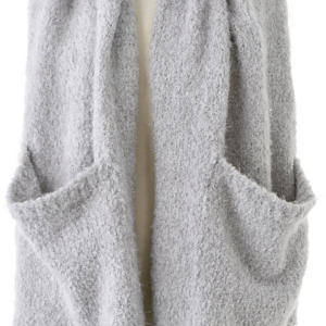 Reading Shawl with Pockets, Light Gray