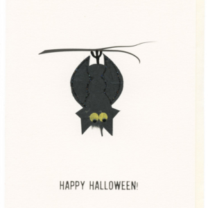 Halloween Greeting Card Handcrafted Bat