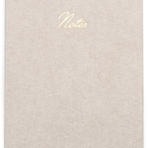 Vegan Suede Reporter Notepad - Taupe