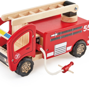 Solid Wood Fire Engine with Raise up ladder