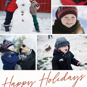 Happy Holidays Script Photo Card