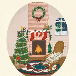 Cozy Christmas Holiday Greeting Card