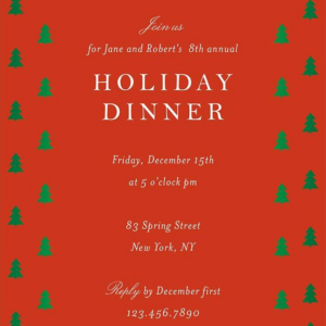 Border Trees Party Invitation